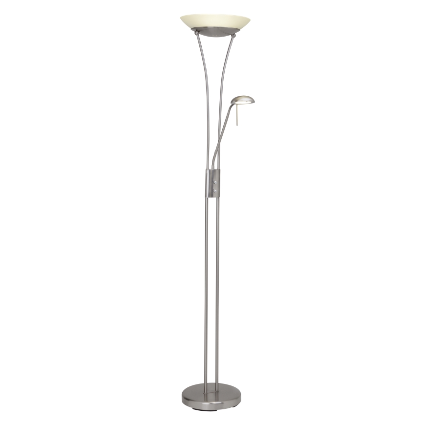 Brilliant - LED Stmívatelná stojací lampa FINN 2xLED/13W/230V matný chrom