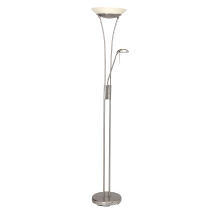Brilliant - LED Stmívatelná stojací lampa FINN 2xLED/13W/230V matný chrom