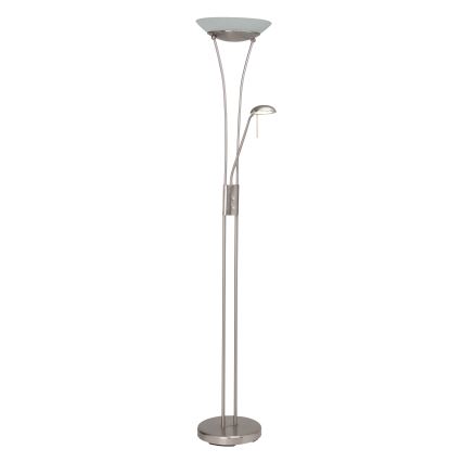 Brilliant - LED Stmívatelná stojací lampa FINN 2xLED/13W/230V matný chrom