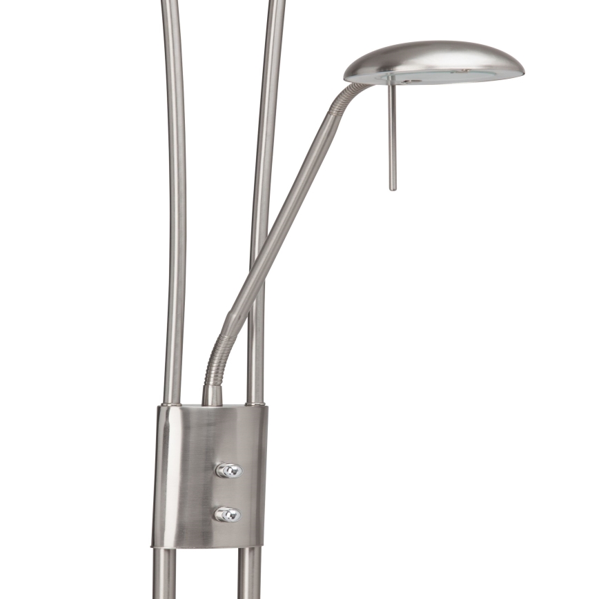 Brilliant - LED Stmívatelná stojací lampa FINN 2xLED/13W/230V matný chrom
