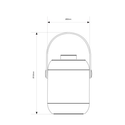 Brilliant - LED Stmívatelná venkovní stolní lampa GEMMA LED/1,9W/5V IP44 bílá