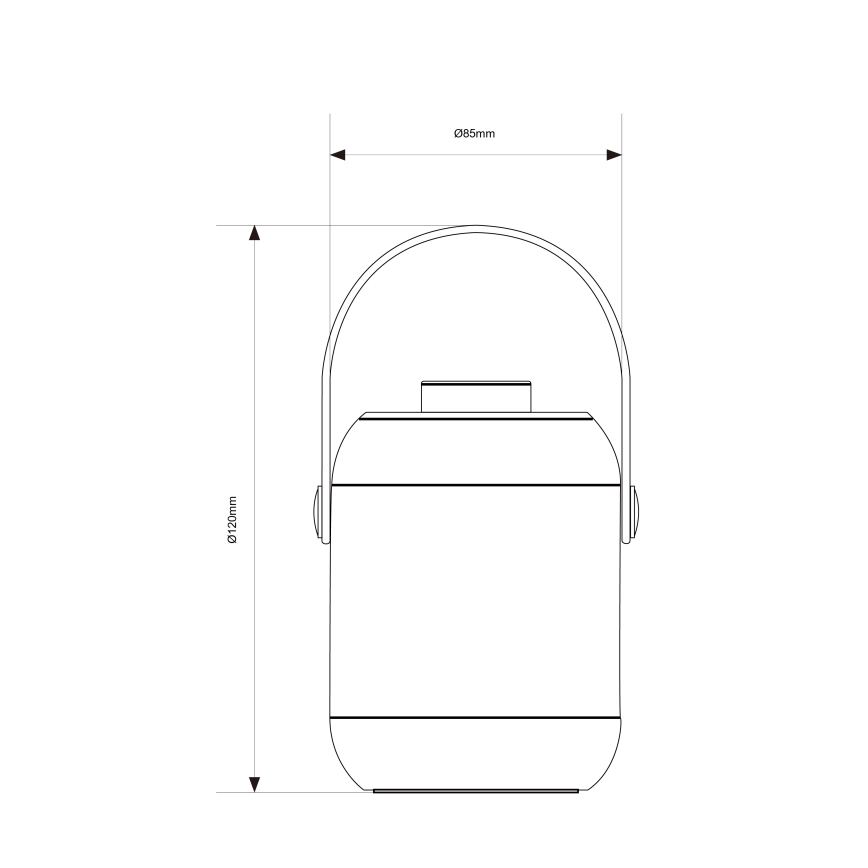 Brilliant - LED Stmívatelná venkovní stolní lampa GEMMA LED/1,9W/5V IP44 bílá