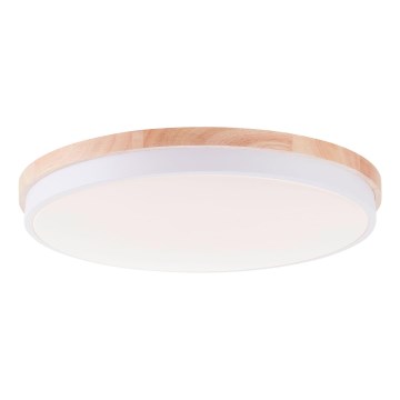 Brilliant - LED Stmívatelné stropní svítidlo BAARLO LED/36W/230V 3000-6500K pr. 50 cm bílá/gumovník + dálkové ovládání - FSC certifikováno