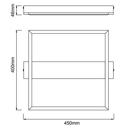 Brilliant - LED Stmívatelné stropní svítidlo LONEOS LED/24W/230V 3000K 45x40 cm - FSC certifikováno