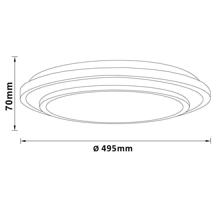 Brilliant - LED Stmívatelné stropní svítidlo LUCIANO LED/40W/230V 3000-6500K + dálkové ovládání