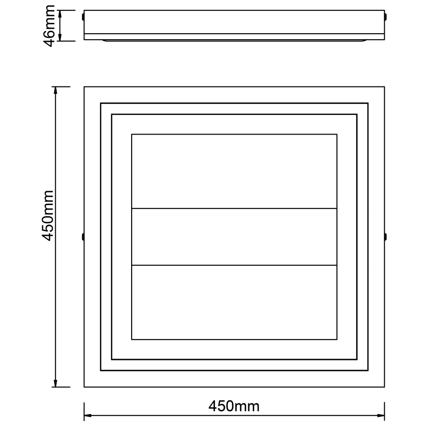 Brilliant - LED Stmívatelné stropní svítidlo RHEA LED/24W/230V 3000K 45x45 cm - FSC certifikováno
