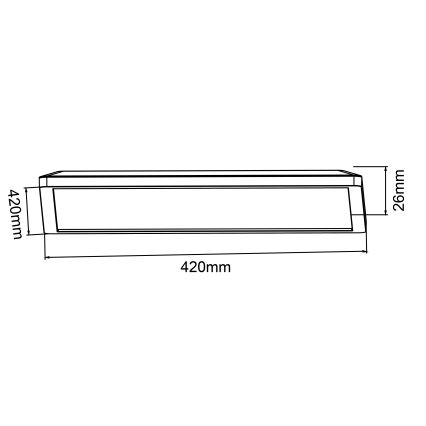 Brilliant - LED Stmívatelné stropní svítidlo SORELL LED/24/230V 3000-6500K 42x42 cm bílá + dálkové ovládání