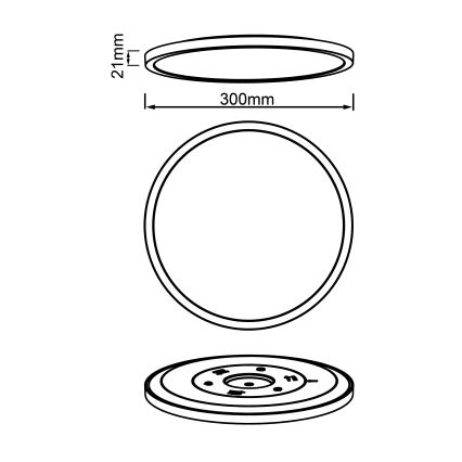 Brilliant - LED Stmívatelné stropní svítidlo TUCO LED/20W/230V pr. 29,5 cm černá