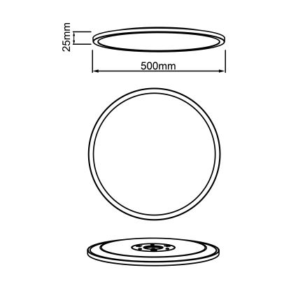 Brilliant - LED Stmívatelné stropní svítidlo TUCO LED/33W/230V 3000-6500K pr. 50 cm černá + dálkové ovládání