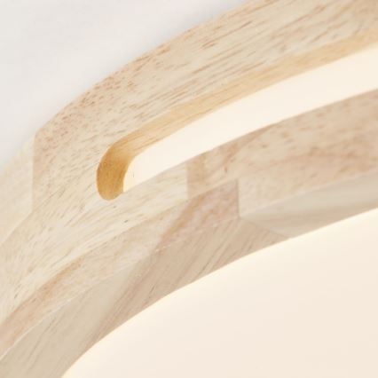 Brilliant - LED Stmívatelné stropní svítidlo WOODBURY LED/24W/230V pr. 39 cm gumovník - FSC certifikováno