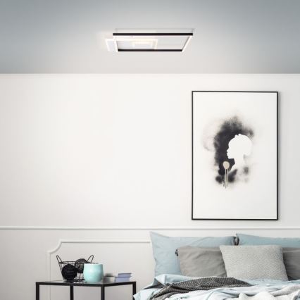 Brilliant - LED Stmívatelné stropní svítidlo IORGO LED/40W/230V 3000K 43,5x43,5 cm bílá/černá