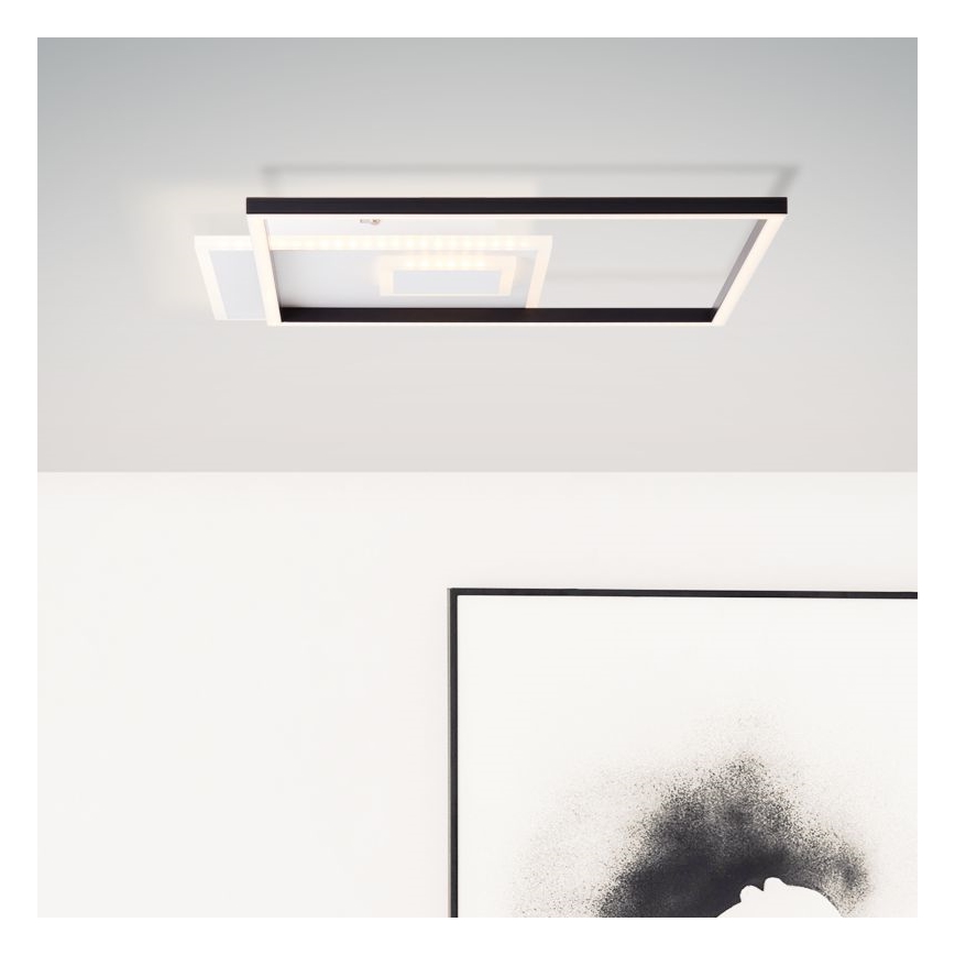 Brilliant - LED Stmívatelné stropní svítidlo IORGO LED/40W/230V 3000K 43,5x43,5 cm bílá/černá