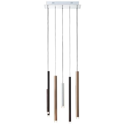 Brilliant - LED Stmívatelný lustr na lanku CEMBALO LED/32W/230V matný chrom/černá/hnědá