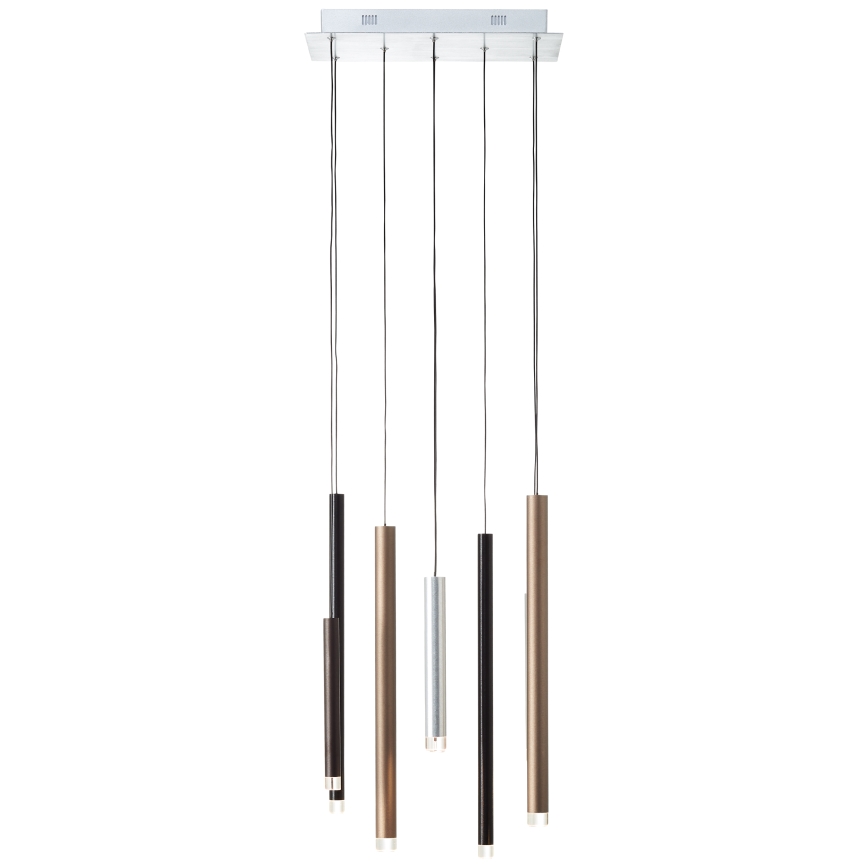 Brilliant - LED Stmívatelný lustr na lanku CEMBALO LED/32W/230V matný chrom/černá/hnědá