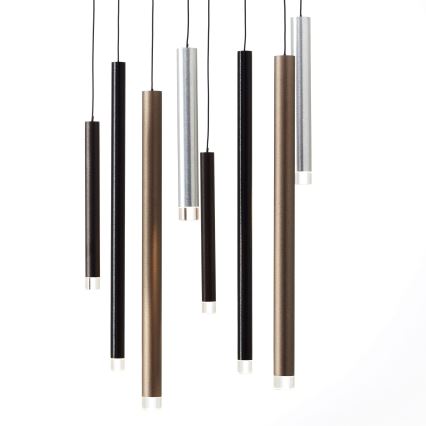 Brilliant - LED Stmívatelný lustr na lanku CEMBALO LED/32W/230V matný chrom/černá/hnědá