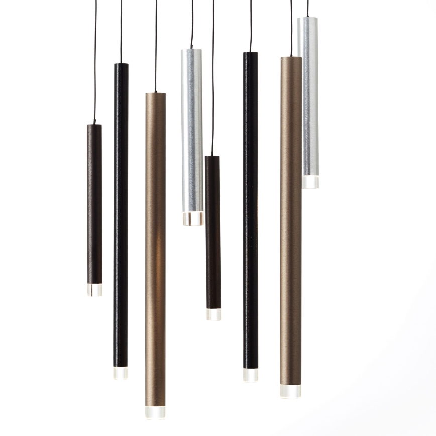 Brilliant - LED Stmívatelný lustr na lanku CEMBALO LED/32W/230V matný chrom/černá/hnědá