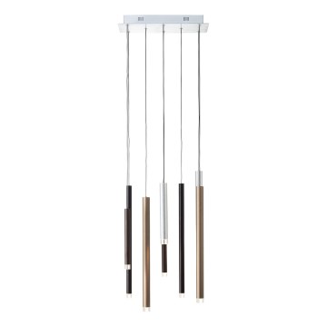 Brilliant - LED Stmívatelný lustr na lanku CEMBALO LED/32W/230V matný chrom/černá/hnědá