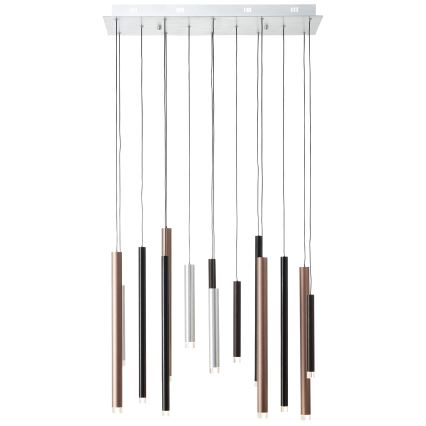 Brilliant - LED Stmívatelný lustr na lanku CEMBALO LED/60W/230V matný chrom/černá/hnědá