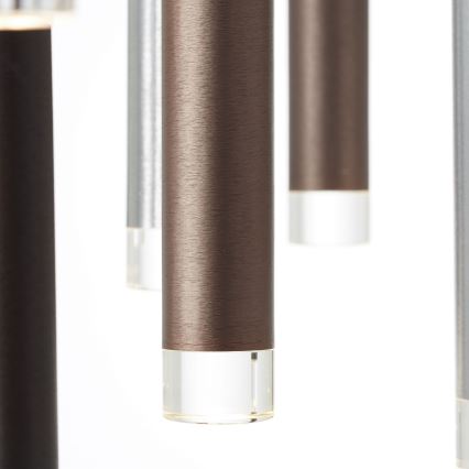 Brilliant - LED Stmívatelný lustr na lanku CEMBALO LED/70W/230V matný chrom/černá/hnědá