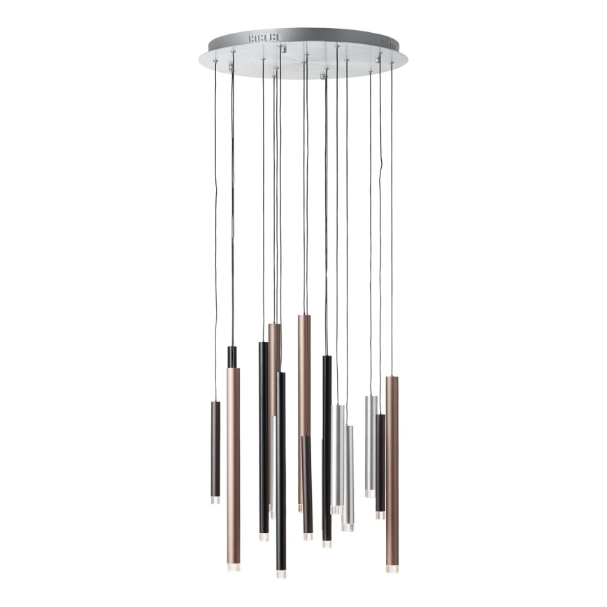 Brilliant - LED Stmívatelný lustr na lanku CEMBALO LED/70W/230V matný chrom/černá/hnědá