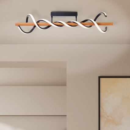 Brilliant - LED Stmívatelný přisazený lustr AMALIA LED/38W/230V borovice