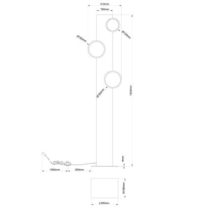 Brilliant - LED Stojací lampa CHEESY LED/20W/230V borovice - FSC certifikováno