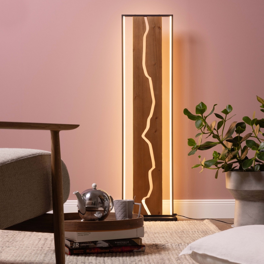 Brilliant - LED Stojací lampa THUNDER LED/18W/230V borovice