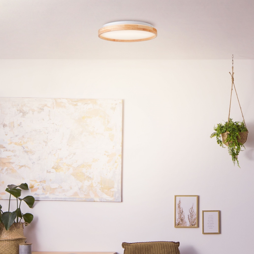 Brilliant - LED Stropní svítidlo ALSON LED/26W/230V 3000/4500K pr. 39,5 cm gumovník - FSC certifikováno