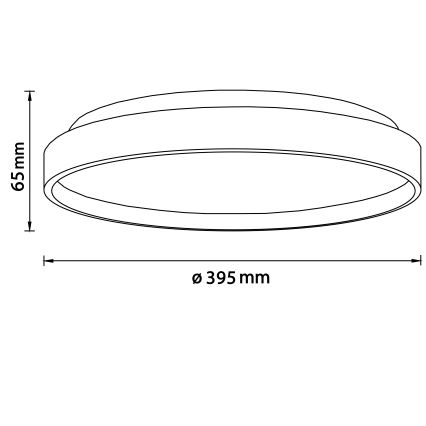 Brilliant - LED Stropní svítidlo ALSON LED/26W/230V 3000/4500K pr. 39,5 cm gumovník - FSC certifikováno