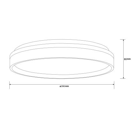 Brilliant - LED Stropní svítidlo KALMAR LED/26W/230V 3000K pr. 39 cm černá