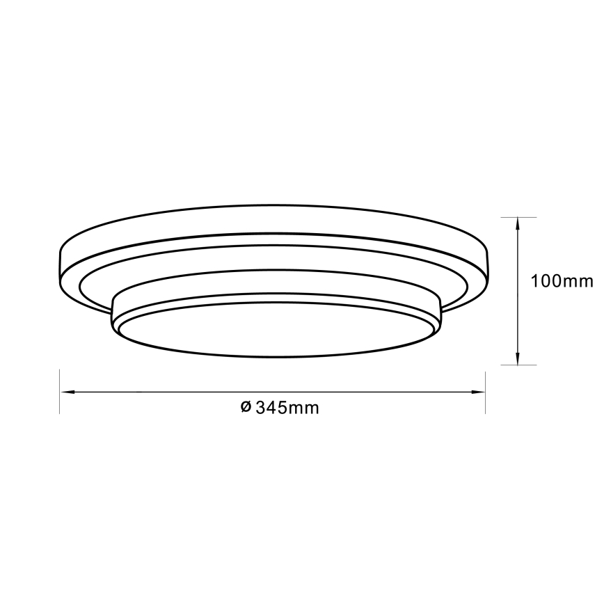 Brilliant - LED Stropní svítidlo MALMÖ LED/12W/230V 3000K pr. 34,5 cm černá
