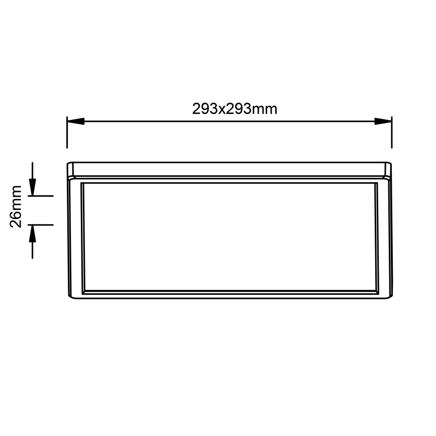 Brilliant - LED Stropní svítidlo MILTON LED/18W/230V 29,3x29,3 cm černá