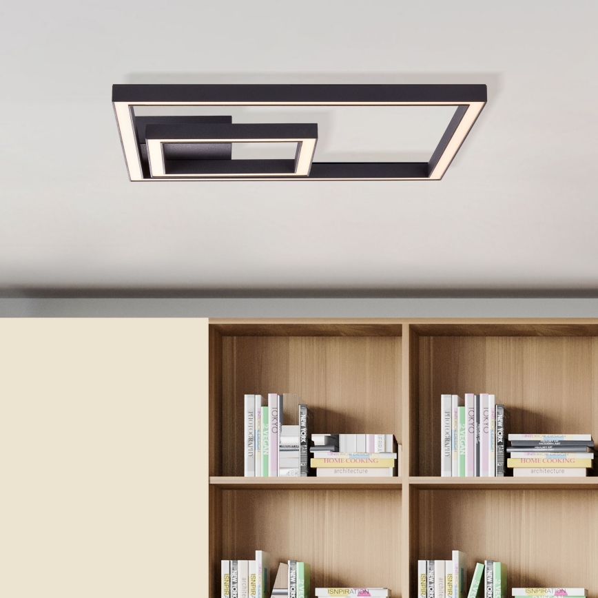 Brilliant - LED Stropní svítidlo QUON LED/24W/230V 3000K 40x40 cm černá