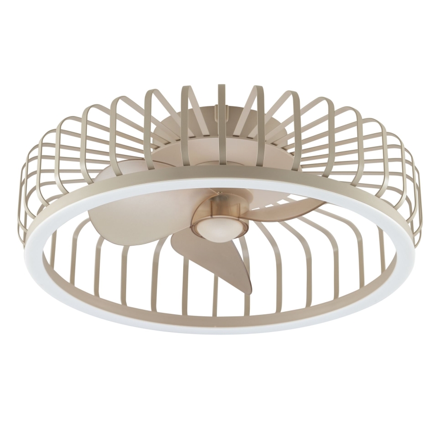 Brilliant - LED Stmívatelné stropní svítidlo s ventilátorem CAPO LED/36W/230V 2700-6500K pr. 48 cm béžová + dálkové ovládání