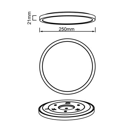 Brilliant - LED Stropní svítidlo TUCO LED/16W/230V pr. 25 cm černá