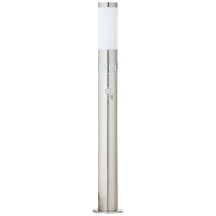 Brilliant - LED Venkovní lampa se senzorem LEIGH LED/0,9W/230V + 1xE27/11W 80 cm IP44 lesklý chrom