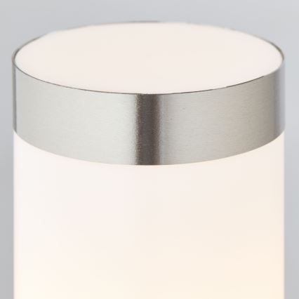 Brilliant - LED Venkovní lampa se senzorem LEIGH LED/0,9W/230V + 1xE27/11W 80 cm IP44 lesklý chrom