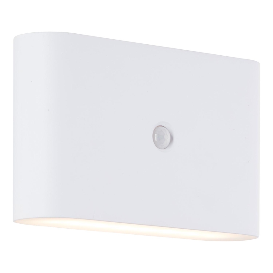 Brilliant - LED Venkovní nabíjecí nástěnné svítidlo se senzorem XINO LED/3W/5V 3600 mAh IP44 bílá