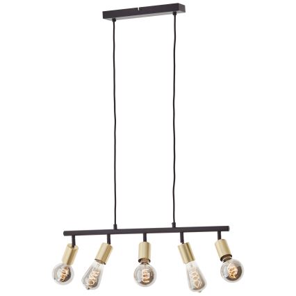 Brilliant - Lustr na lanku 5xE27/28W/230V černá/mosaz