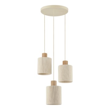 Brilliant - Lustr na lanku ARLO 3xE27/20W/230V pr. 40 cm krémová