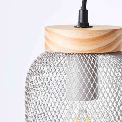 Brilliant - Lustr na lanku GIADA 1xE27/40W/230V pr. 16 cm šedá