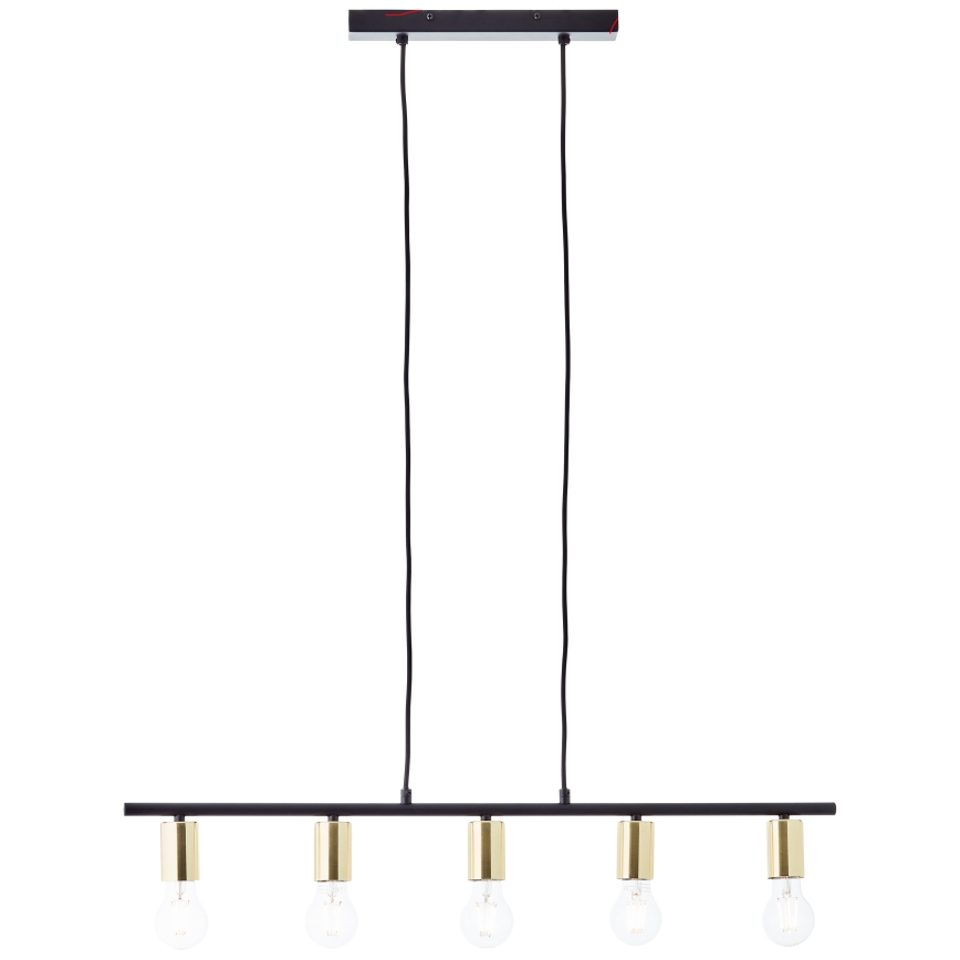 Brilliant - Lustr na lanku KERRY 5xE27/40W/230V černá/mosaz