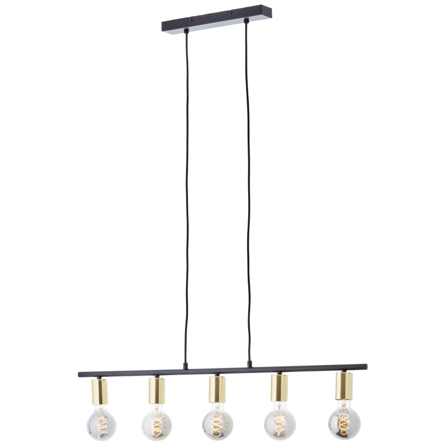 Brilliant - Lustr na lanku KERRY 5xE27/40W/230V černá/mosaz