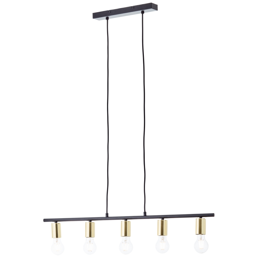 Brilliant - Lustr na lanku KERRY 5xE27/40W/230V černá/mosaz