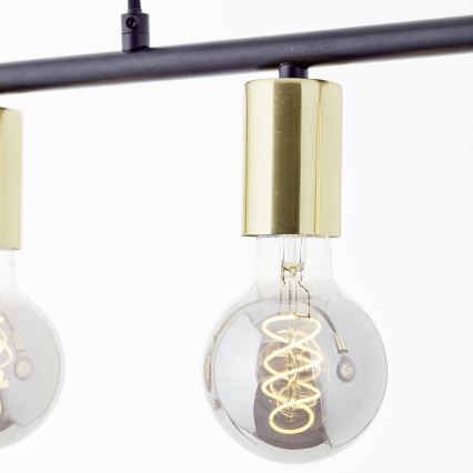 Brilliant - Lustr na lanku KERRY 5xE27/40W/230V černá/mosaz