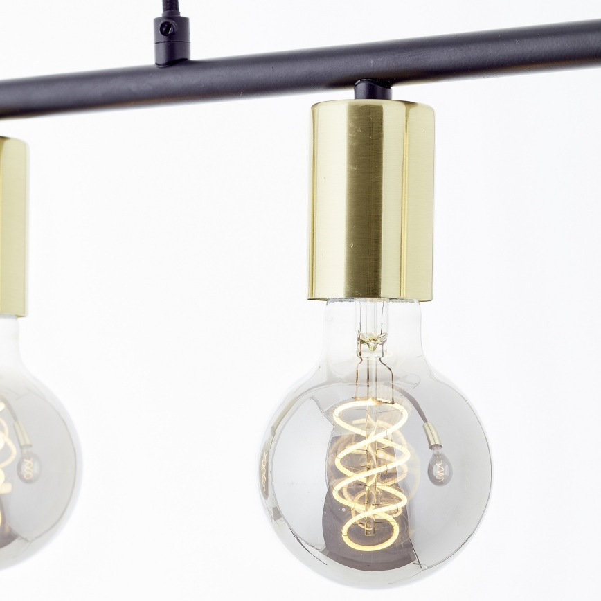 Brilliant - Lustr na lanku KERRY 5xE27/40W/230V černá/mosaz