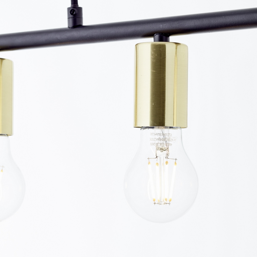 Brilliant - Lustr na lanku KERRY 5xE27/40W/230V černá/mosaz