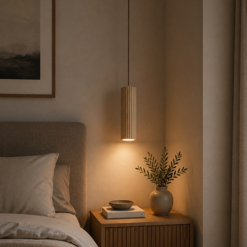 Brilliant - Lustr na lanku LAKEWOOD 1xGU10/10W/230V pr. 10 cm hnědá