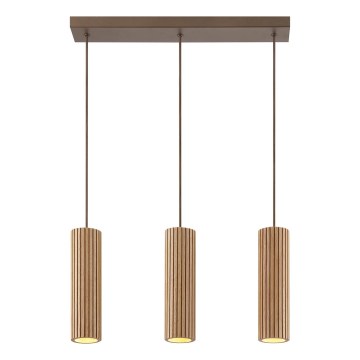 Brilliant - Lustr na lanku LAKEWOOD 3xGU10/10W/230V hnědá
