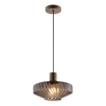 Brilliant - Lustr na lanku LYN 1xE27/20W/230V pr. 28 cm hnědá/kouřová hnědá